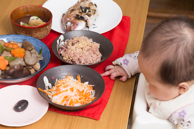 百日祝い(お食い初め)の食べ物の意味や願いって?