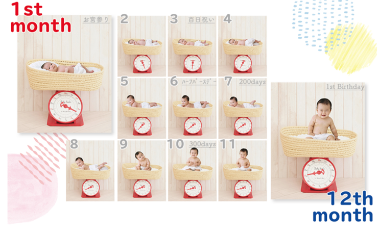 お子さまの成長を記録!「すくすく成長フォト」もおすすめ