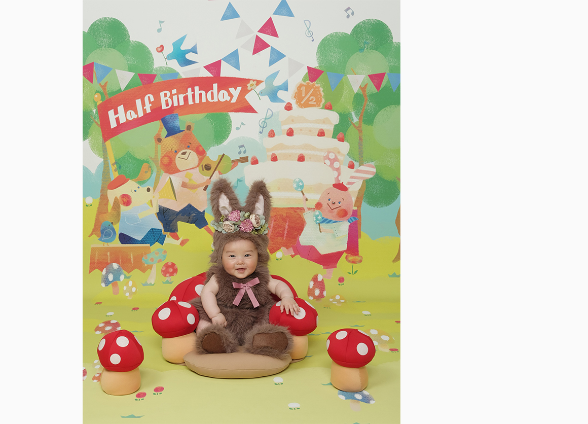 森のお誕生日会にはキュートな着ぐるみで♪