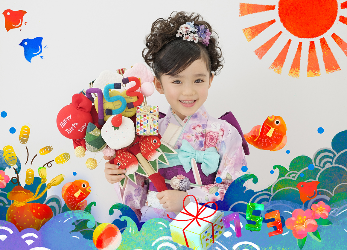 バースデー撮影と七五三撮影が一度に楽しめる♪